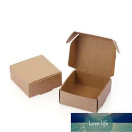Gift Wrap 10 stks / pak Kleurrijke Handgemaakte Snoep Sieraden Verpakking Verpakken Karton Kleine Kraft Papier Verpakking Vierkante Bodemboxen Fabriek Prijs Design