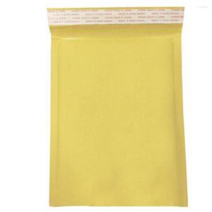 Emballage cadeau 10 pièces enveloppes à bulles rembourrées sac emballage étanche à l'humidité papier Anti-pression jaune envoi auto-scellant