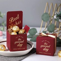 Emballage cadeau 10pcs Paper Box Box Emballage avec ruban Créatif Emballage Mariage de la Saint-Valentin Tools de cuisson DIY