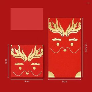 Gift Wrap 10pcs Paper Dragon Year Zodiac Red Envelope Rechthoek Chinese stijl Spring Festival Creative