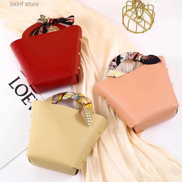 Cadeau Wrap 10pcs boîte-cadeau en cuir rose créatif sac à main forme tempérament petite boîte-cadeau bébé cadeau fête de Noël boîte de bonbons emballage cadeau T240309