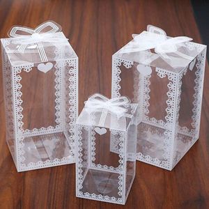 Envoltura de regalo 10pcs caja de embalaje de PVC favorita de boda a favor de las bolsas de comida elegantes y elegantes bache de chocolate chocolate bolso de caramelo 221108