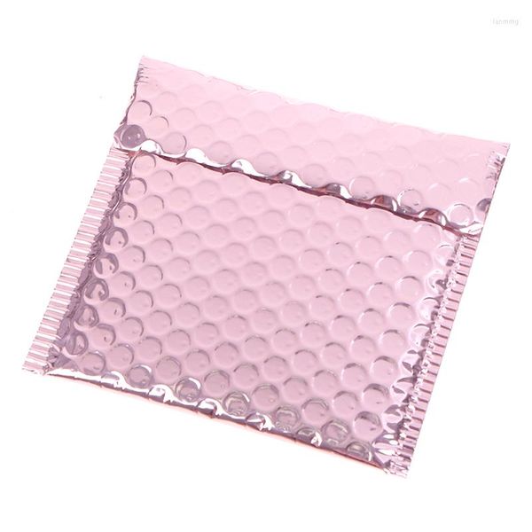 Emballage cadeau 10 pièces feuille d'or Rose enveloppe à bulles/enveloppe Rose pour emballage faveur de mariage enveloppes postales en gros