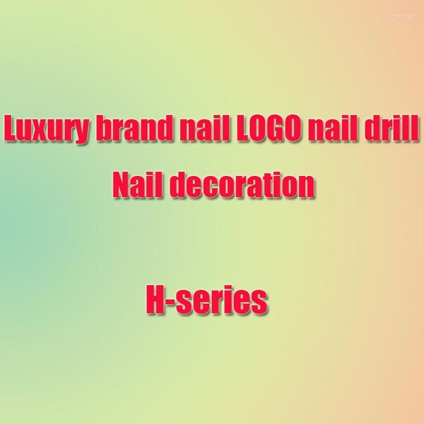 Papel de regalo 10 unids/set 2022 3D papel autoadhesivo marca LOGO diseño Nail Art estándar DIY accesorios de manicura dorados