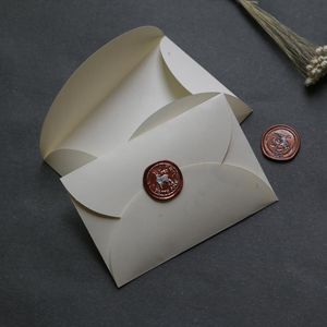 Gift Wrap 10pcs/set Vintage Ivory White Window Envelopes Wedding Invitation Envelope Paper Postcard Cover Sobres Papel StationeryGift