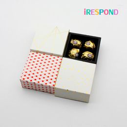 Geschenkomschakeling 10 stks kleine chocolade snoepdoos Verjaardag Wedding Party Favor lade Soap Boxes verpakking papier kartonnen bruidsdouche