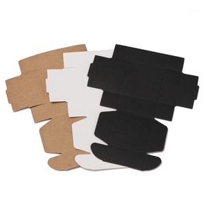 Emballage cadeau 10 pièces petite boîte en papier Kraft carton brun savon fait main blanc artisanat noir emballage bijoux 9 tailles1