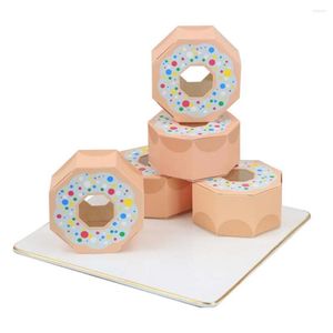 Geschenkwikkeling 10 stks Stijlvolle snoepbox Donuts vorm Indeformabel DIY Sweet Theme Party Cookie Gift-geven