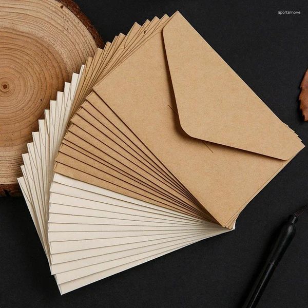 Cadeau cadeau 10pcs enveloppes solides vintage pour lettres cartes postales tampons de lettres couverture bricolage cartes d'invitation de fête de mariage fournitures de bureau