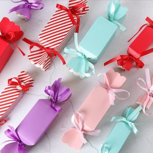 Emballage cadeau 10pcs boîte de faveur de mariage et sacs boîtes de bonbons sucrés fête prénatale traiter enfants anniversaire noël boîte de craquelins événement fête fournitures 230621