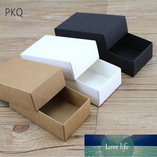 Envoltura de regalo 10 piezas Caja de cartón de papel kraft blanco Embalaje artesanal Negro con tapa Cartón Cartón1 Precio de fábrica Diseño experto Calidad Último estilo Estado original