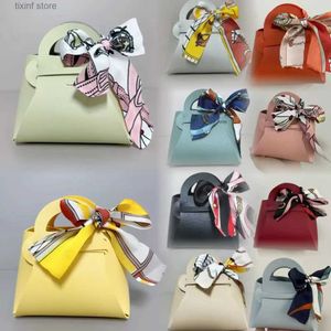 Cadeau Wrap 10pcs Sacs cadeaux de mariage en gros pour les invités Sac de faveur de mariage Sacs de distribution de douche de bébé Sacs d'emballage de bonbons Goody T240309