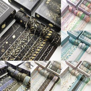 Geschenkomschakeling 10 Rolls/Set Craft Sticker Diy Decoratieve afplakking Tape Washi plakboek Paper AdhesiveGift GiftGift