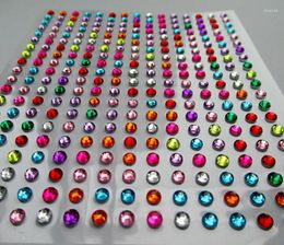 Geschenkwikkeling 10Sheet 300 stks/blad Totaal 3000 pcs 4 mm Crystal Pearl Jewel Sticker Scrapbook Papier Craft PO Mobile PC Diy