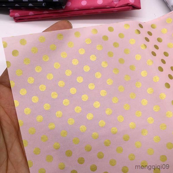 Envoltura de regalo 10 hojas de papel colorido Dot de papel impreso para la camisa de ropa zapatos DIY DIY HECHO VELA CONTRADUBILE PATRA DE VINO PAQUEGA R230814