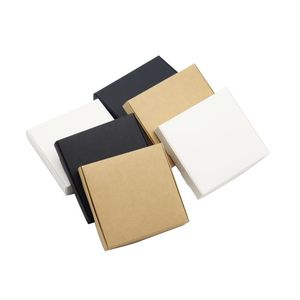 Gift Wrap 11.5x11x2cm of 12.5x11x2cm Geschenken Box met PVC Film Vintage Kraft White Paper Window Pakket Party Suppliesgift