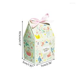 Geschenkomschakeling 12/24 -stuks Paaszak kraft Papieren Trequent Zakken met zijden eierkuiken Candy voor kinderen feest inpakken 55kf