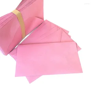 Enveloppe-cadeau 12.5x22.5cm 50pcs / Set enveloppes en papier couleur rose pour les cartes de voeux emballant les sacs de cartes enveloppe de lettre de grande taille