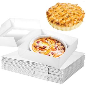 Enveloppe-cadeau 12 boîtes à gâteaux en papier pain à la pâte à fenêtre transparente Boîte de boulangerie polyvalente Boîte de mariage Souvenirs