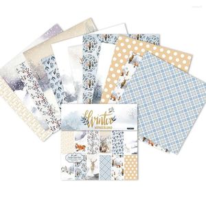 Papier Cadeau 12 Motifs Noël Wapiti Motif Papier Po Décoratif Scrapbooking Tampons Carte Fond