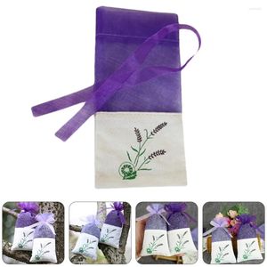 Cadeau cadeau 12 pcs sacs d'anniversaire pour cadeaux sachet pochette vide pochettes petit cordon violet mini