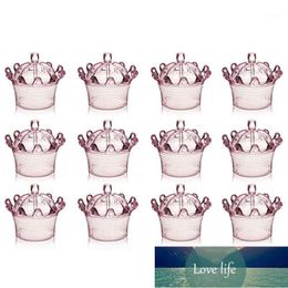 Gift Wrap 12 Stks Candy Boxes Plastic Mini Dome met Crown Design Party Decoratie Clear FULIABLE GUD-BOX voor CAN1 Fabriek Prijs Expert Design Quality Nieuwste Stijl