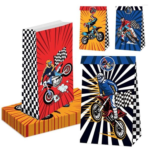 Enveloppe cadeau 12 pcs Sac en papier de vélo de saleté de moto