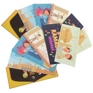 Enveloppe-cadeau 12 PC enveloppes rouges pour le festival Eid Festival Ramadan Mubarak Party Favor Cartes de voeux vierges