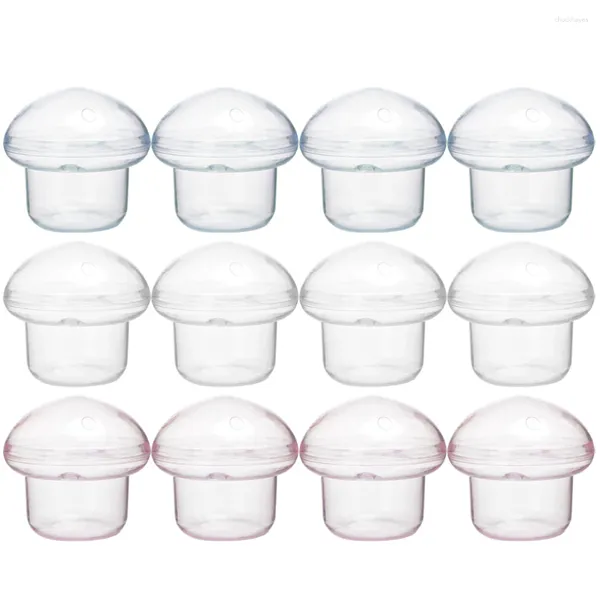 Cadeau cadeau 12 pcs boîte de rangement champignon s bonbons sacs de faveur clairs cadeaux fournitures transparent