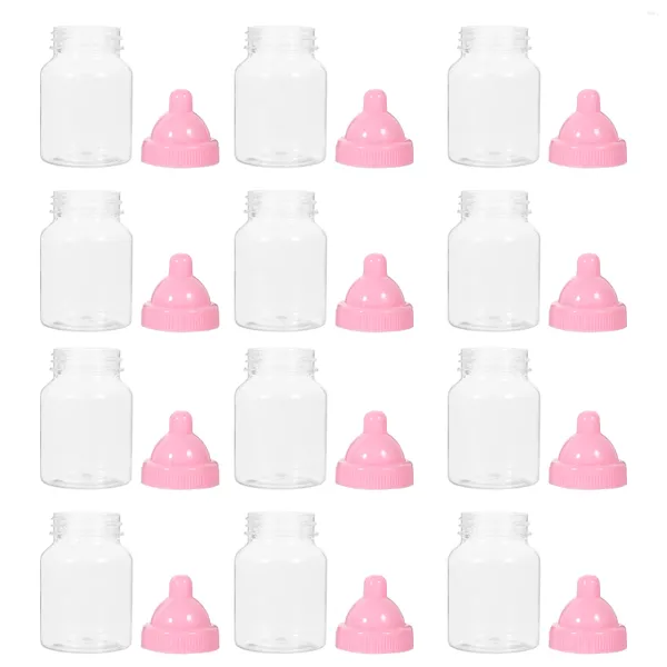 Envoltura de regalo 12 PCS La caja de dulces Favores de fiesta elegantes para adultos Baby Shower Contenedor Personalidad Botellas de boda Rosa