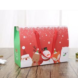 Cadeauverpakking 12 stuks Claus Sneeuwpop Snoep Koekje Kerst Handtas Geschenkdoos Voor Feest DIY Papieren Kaart Verpakking Grote Kerstpakketdoos 231019