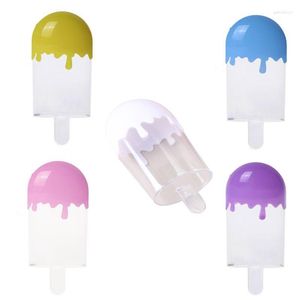 Emballage cadeau 12 pièces en forme de crème glacée Boîte à bonbons en plastique pour CASE Clear Bo