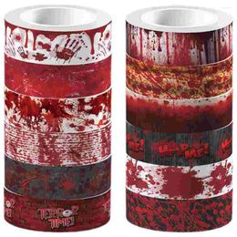 Cadeauverpakking 12 rollen Halloween-tape DIY Crafts Scrapbooking Bloody Hand Account Washi