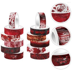 Enveloppe-cadeau 12 rouleaux de cassettes Washi Halloween Bloody Imprimée bricolage de bricolage