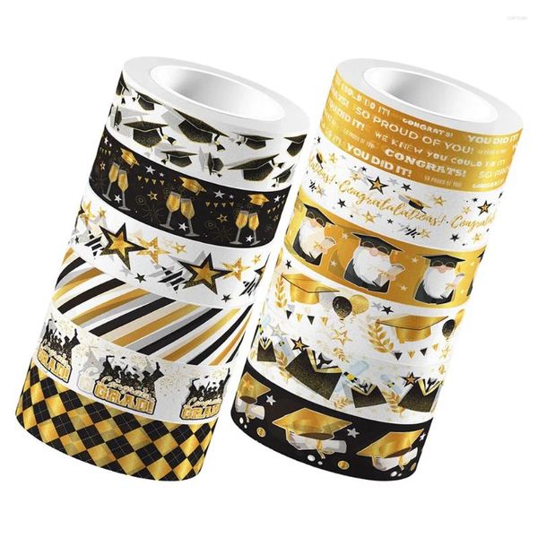 Enveloppe cadeau 12 rouleaux de poche matériau décoratif washi cassette de planificateur