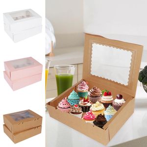 Enveloppe cadeau 12 boîtes de cupcakes en papier coffret de Noël Boîte de Noël Contage Chocolate Gâteau d'emballage Muffin Sacs de fête de Noël