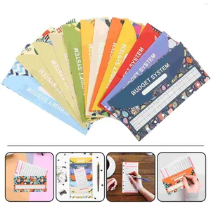 Cadeaupapier 12 Sets Papieren Envelop Geld Tracking Kaart Budget Planner Benodigdheden Cash Blinder Enveloppen Enveloppen Budgettering Losbladig