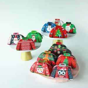 Cadeaupapier 12 Stuks Cartoon Trui Kerst Bonbondoos Kinderen Chocolade Verpakking 2023 Vrolijk Decor Jaar Feestartikelen 231027