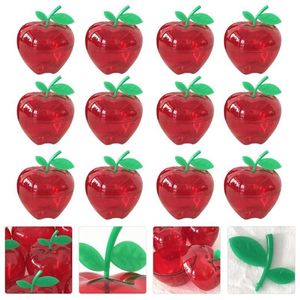 Emballage cadeau 12pcs Noël Boîte de bonbons au chocolat en forme de pomme de Noël Red211n