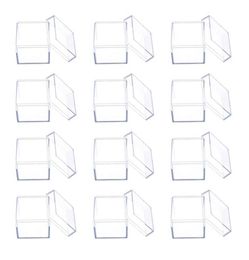 Cadeau cadeau 12pcs clair acrylique carré cube boîte de bonbons boîtes de friandises conteneurs pour fête de mariage baby shower faveurs emballage casegift3702262