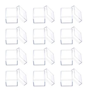 Geschenkwikkeling 12 stks Duidelijke Acryl Square Cube Candy Box Treat Boxes Containers For Wedding Party Baby Shower FAVORS PACTAGING CASEGIFT8495539