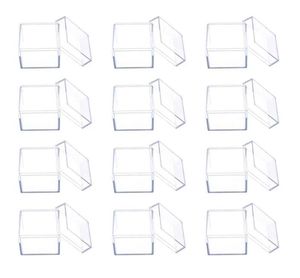 Geschenkwikkeling 12 stks Duidelijke Acryl Square Cube Candy Box Treat Boxes Containers For Wedding Party Baby Shower FAVORS PACTAGING CASEGIFT4369088