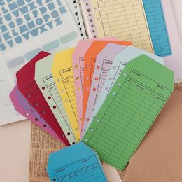 Cadeauverpakking 12 stuks kleurrijke budgetenveloppen Cardstock Cash-envelop voor geld besparen Kawaii A6 Binder Organizer Planner Accessoires