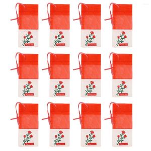 Emballage cadeau 12 pièces Sachets de lavande séchée violet artisanat sacs Sachet vide cordon bijoux pochettes faveur de fête de mariage