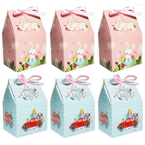 Geschenkomschakeling 12 stcs Easterboxen Tassen Eieren Huisvorm Koekjes Geschenken Verpakkingsdoos voor gelukkig feestdecor Kids