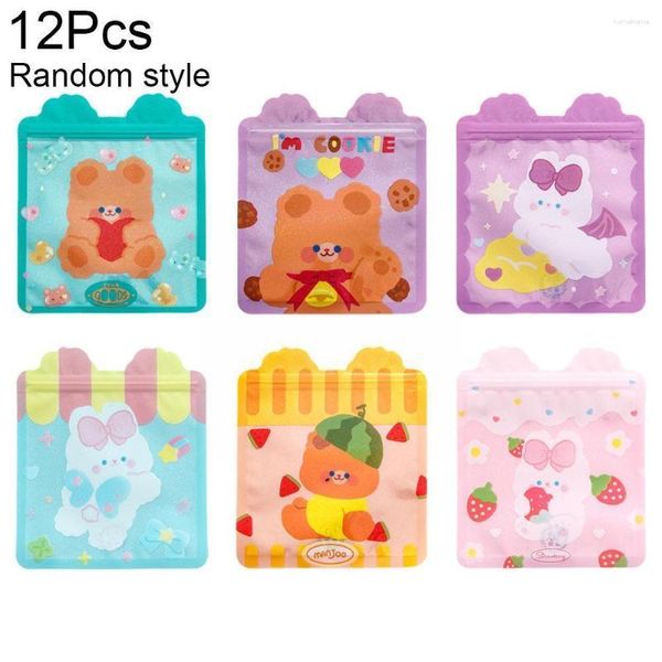 Cadeau cadeau 12pcs sac de nourriture mignon ours bonbons biscuits sacs d'emballage fournitures décorations emballage fête anniversaire mariage m9r3