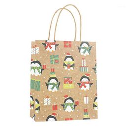 Geschenkwikkeling 12 stks Merry Christmas Kraft Paper Bags feestjaar vakantiedecoraties Inpakken dropship1