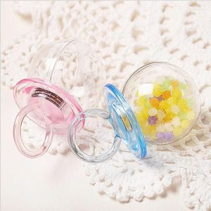 Geschenkverpakking 12 stuks fopspeenvorm doorzichtige plastic bal voor bruiloft suikercontainer snoepdoos babyshower