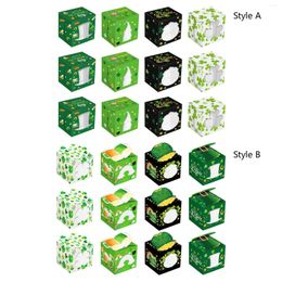 Cadeauverpakking 12 stuks St. Patrick's Day dozen traktatie met transparant venster Draagbaar