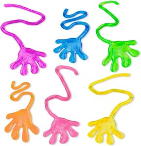 Envoltura de regalo 12 unids Vinilo Mini Sticky Hands Toys Perfecto para niños Favores de fiesta Niños y niñas Rellenos de piñata Bolsa Premios de carnaval 230422